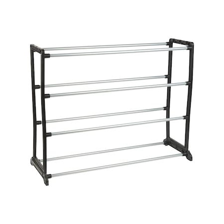 Simplify 12 Pair Stackable Shoe Rack 23202-BLACK